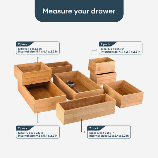 Bamboo Drawer Organizer